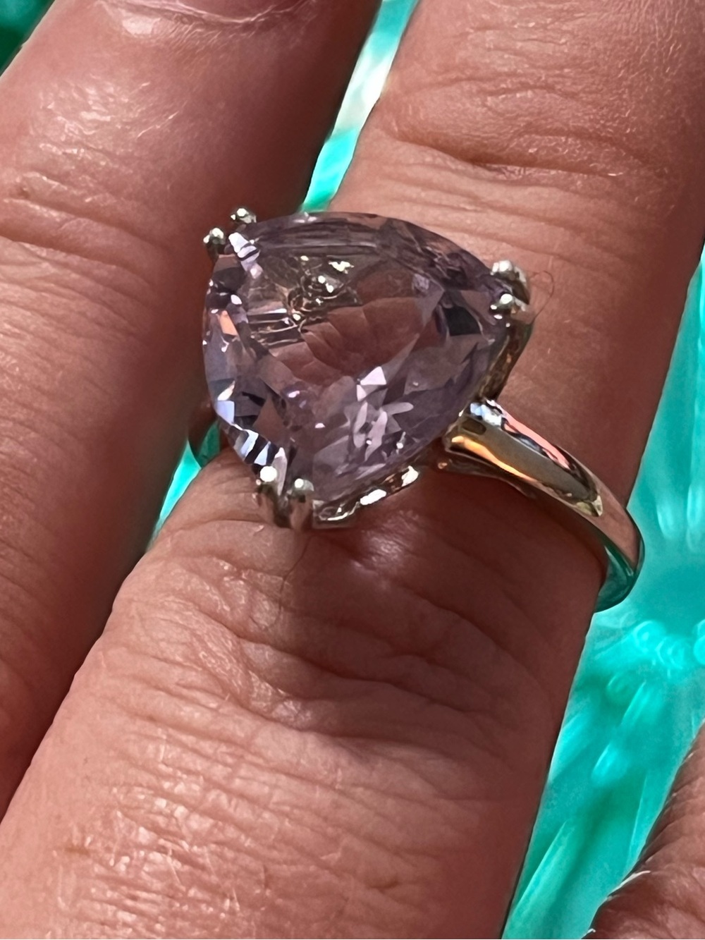 Chuck Clemency Sterling Silver 925 Lab-grown Amethyst Size 6 Ring